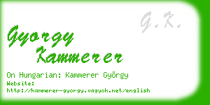 gyorgy kammerer business card